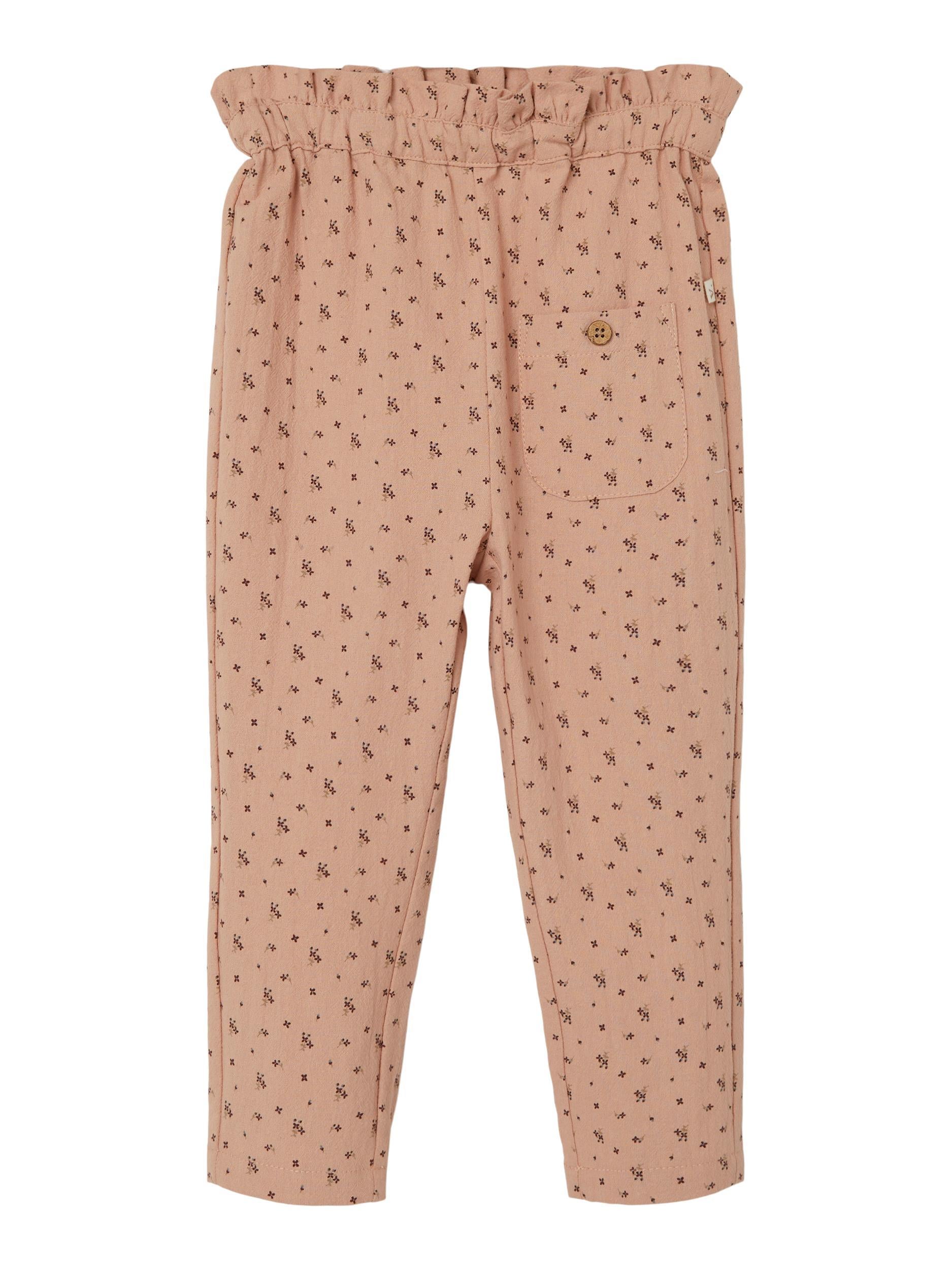 Lil' Atelier pantaloni kids rosa fantasia fiori allover