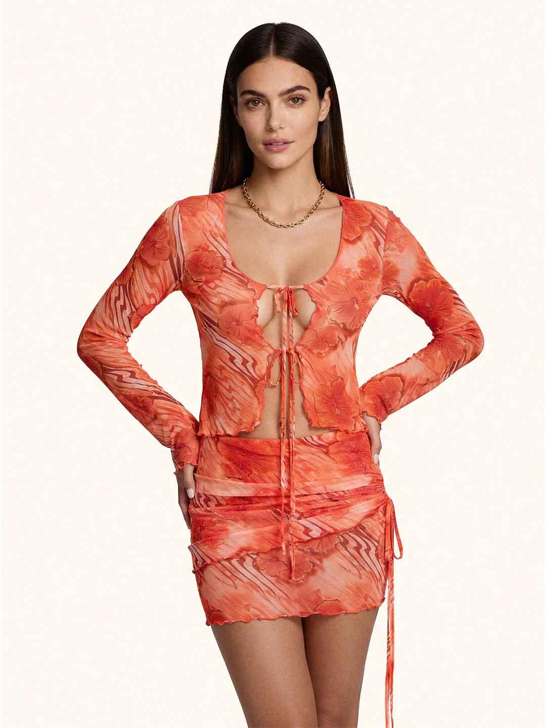 Me Fui top arancio a fantasia