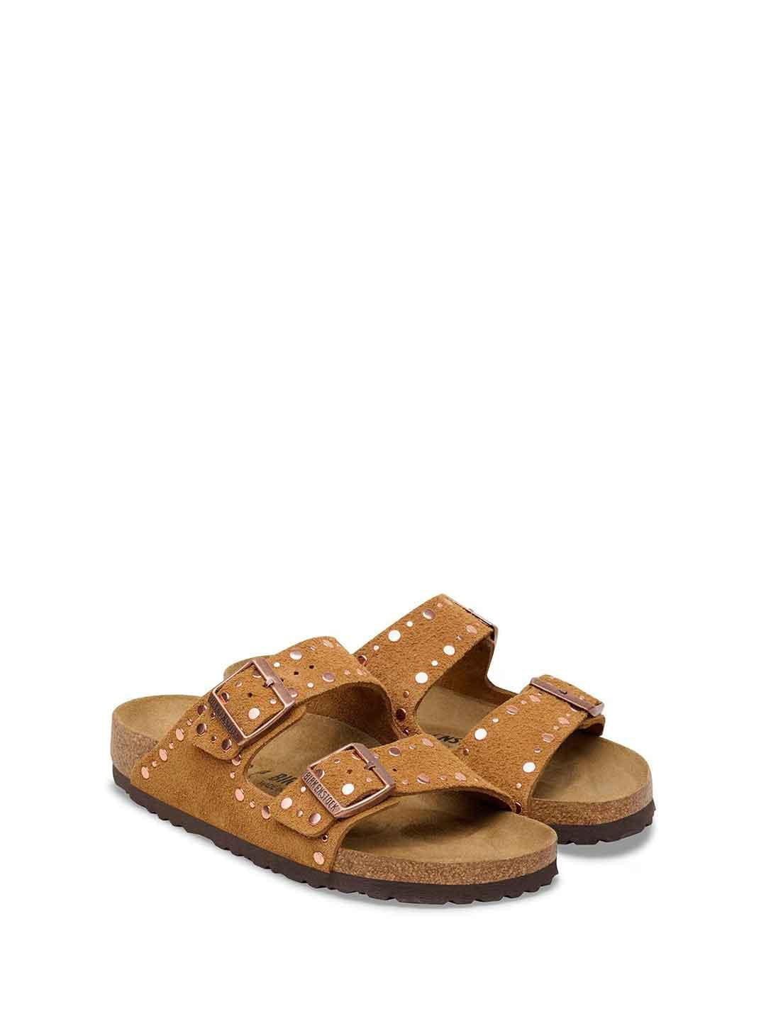 Birkenstock Arizona Rivet sandali cuoio con borchie