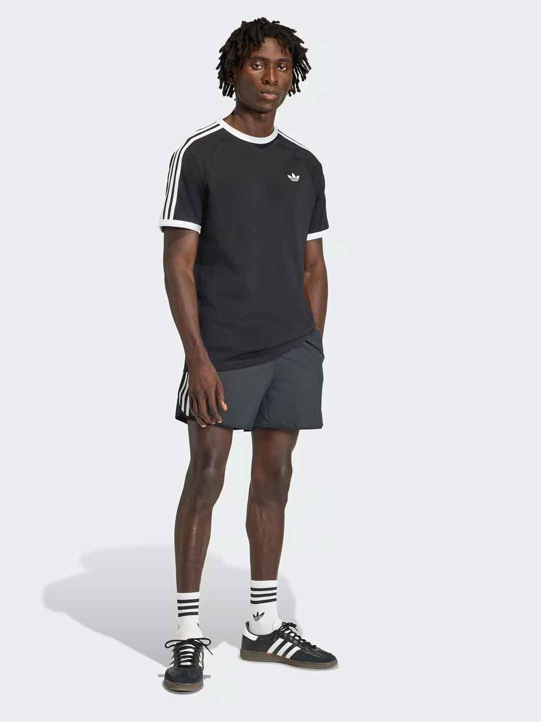 Adidas 3 stripes t-shirt nero