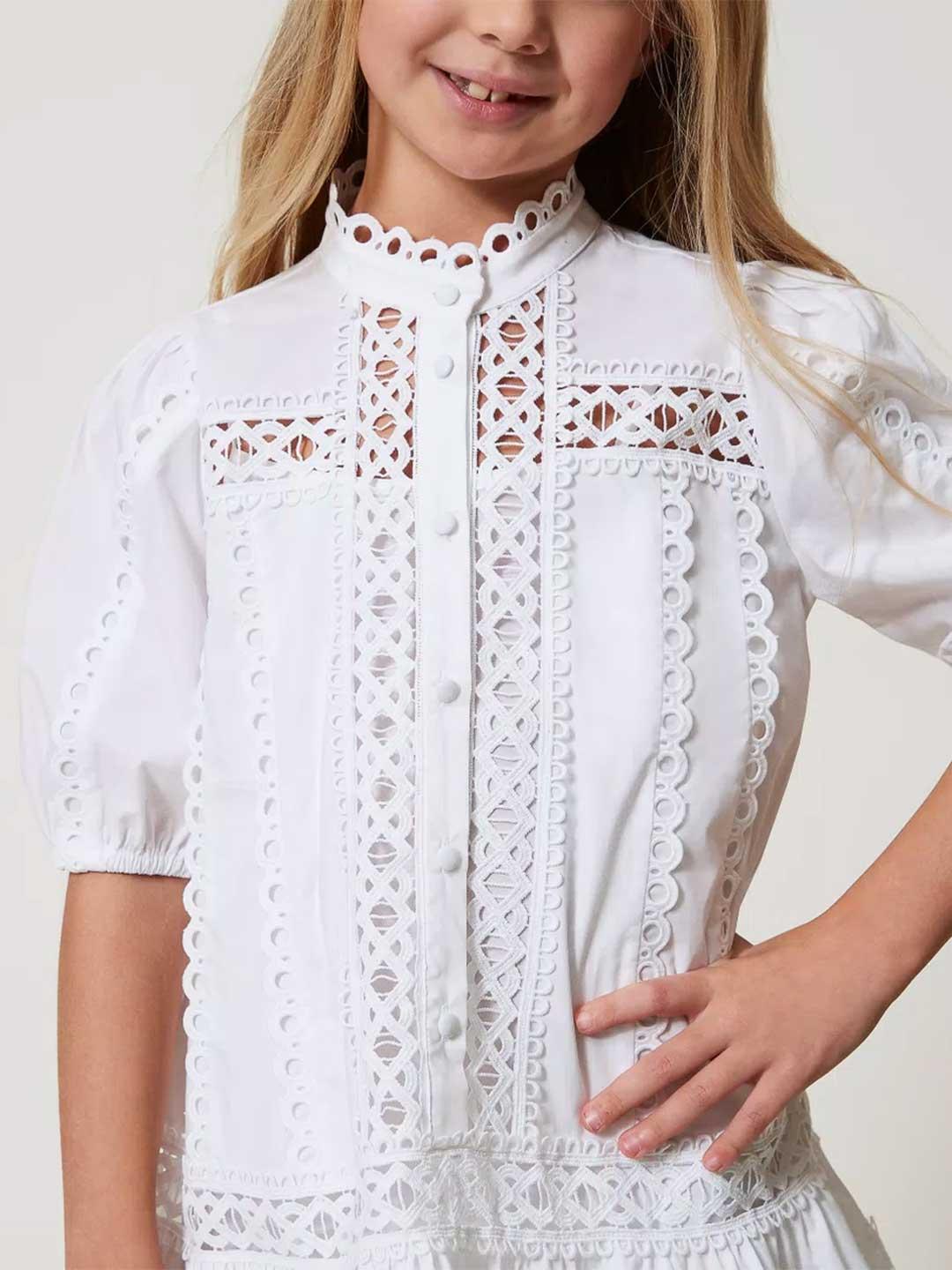 Twinset abito kids bianco