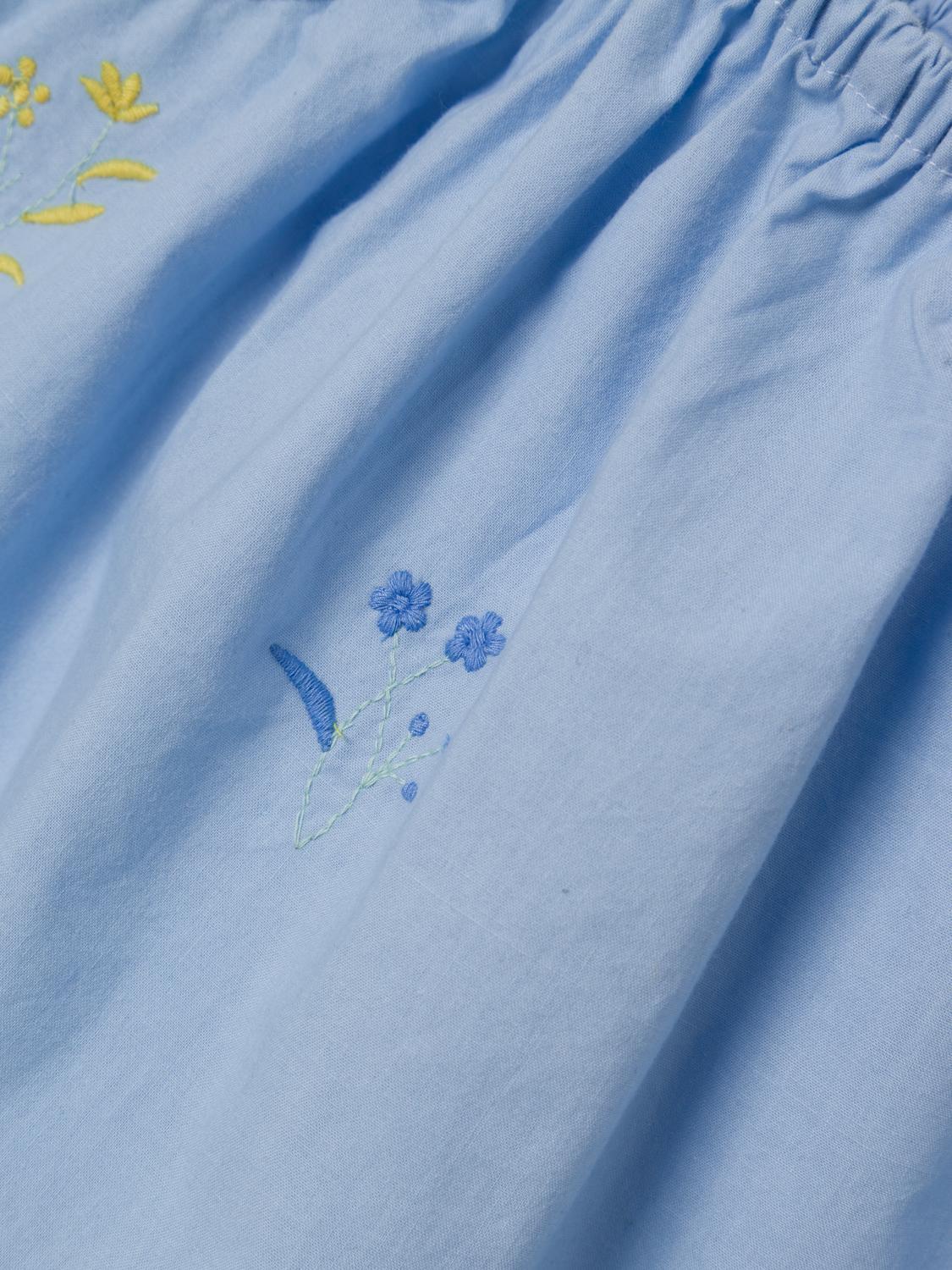 Name It top kids celeste con ricami fiori