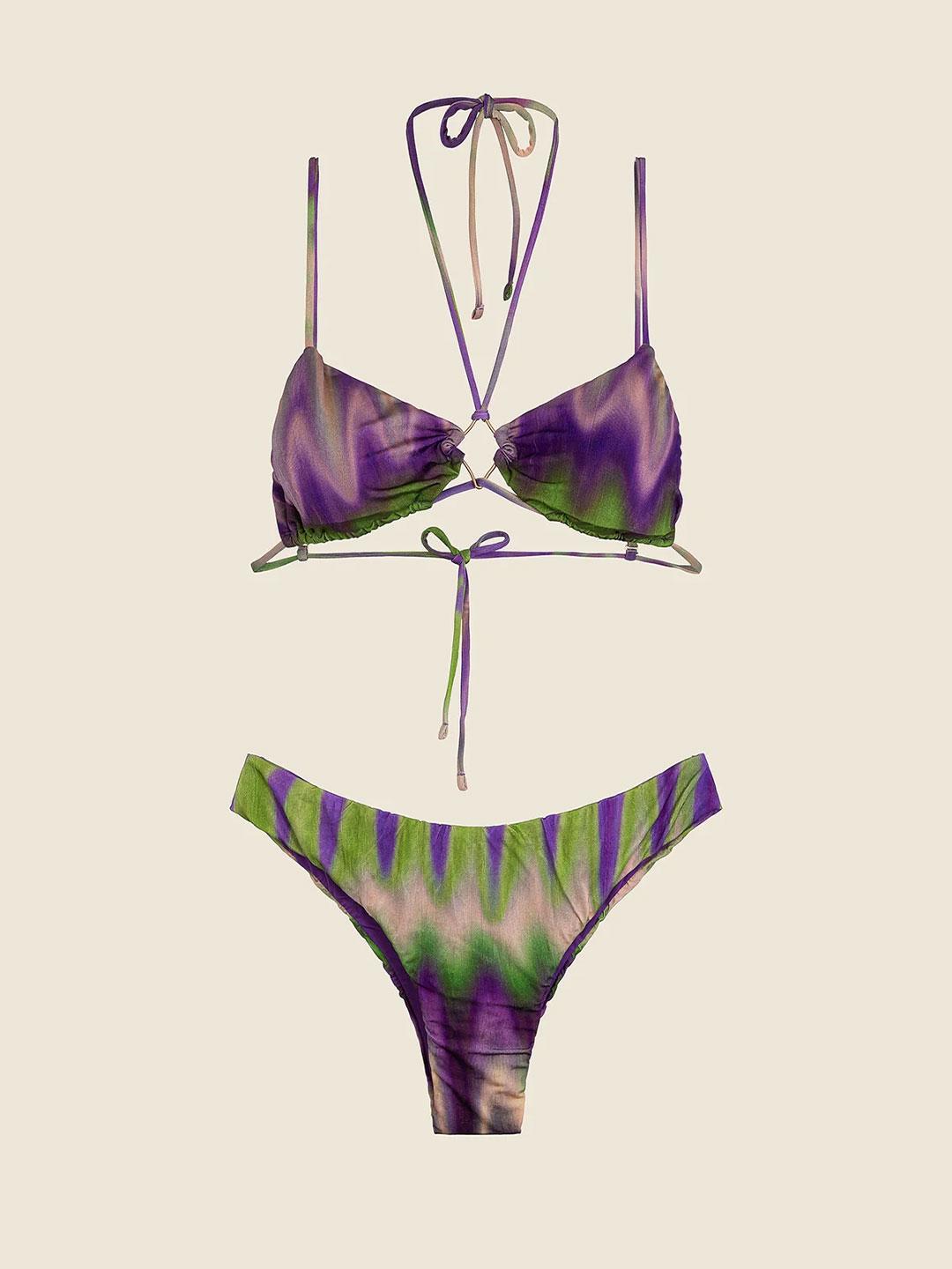 Me Fui costume viola triangolo con slip fisso