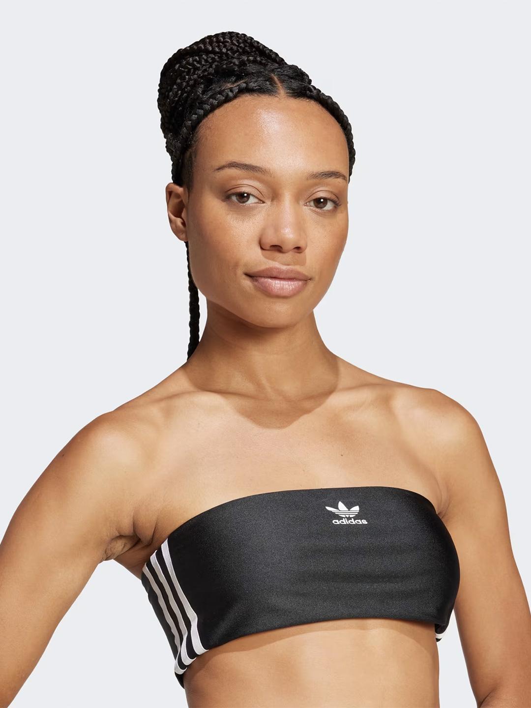 Adidas 3-Stripes Tube top nero a fascia