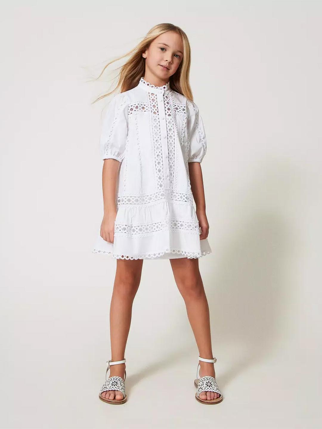 Twinset abito kids bianco