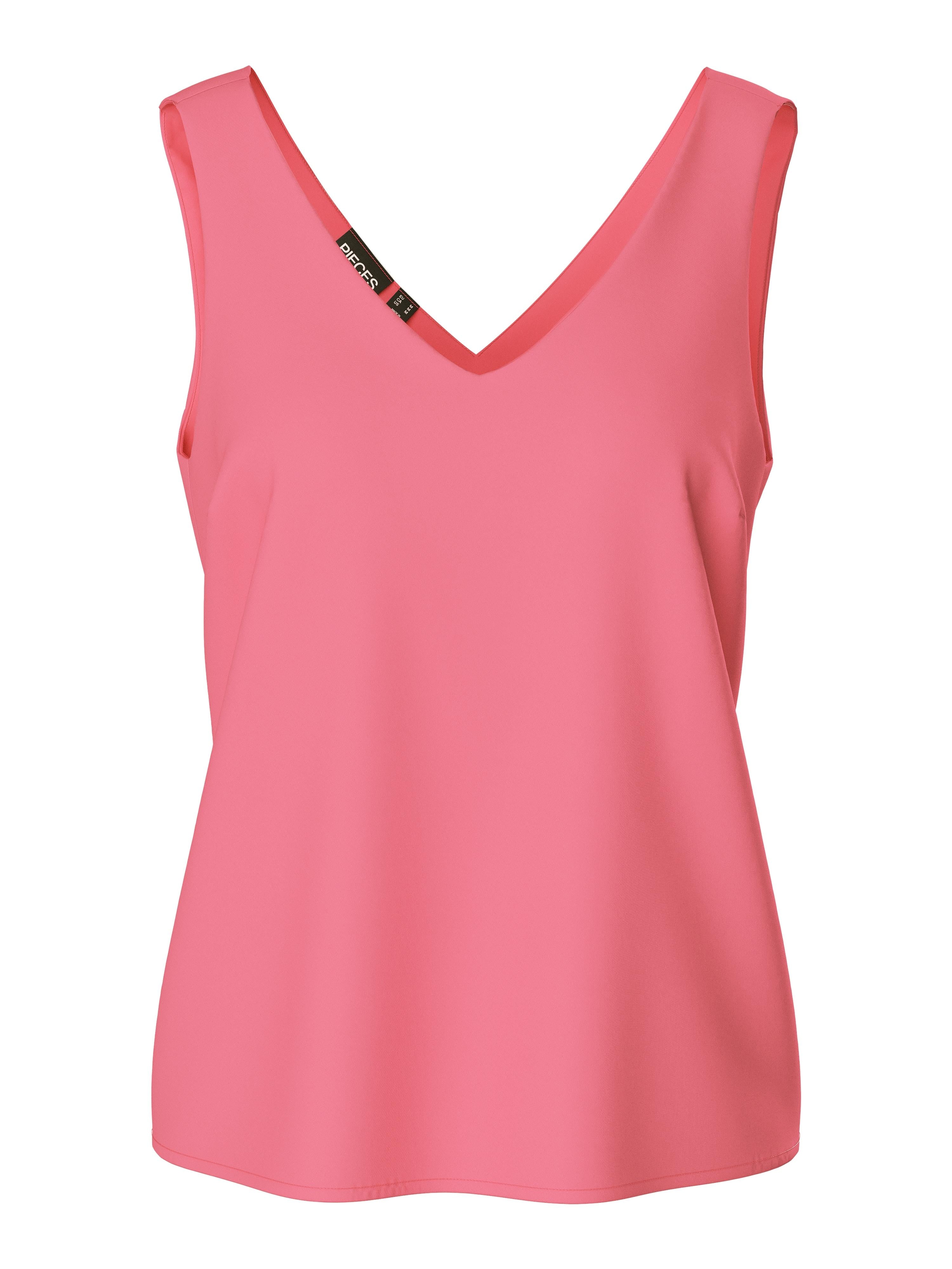 Pieces top fucsia scollo a V