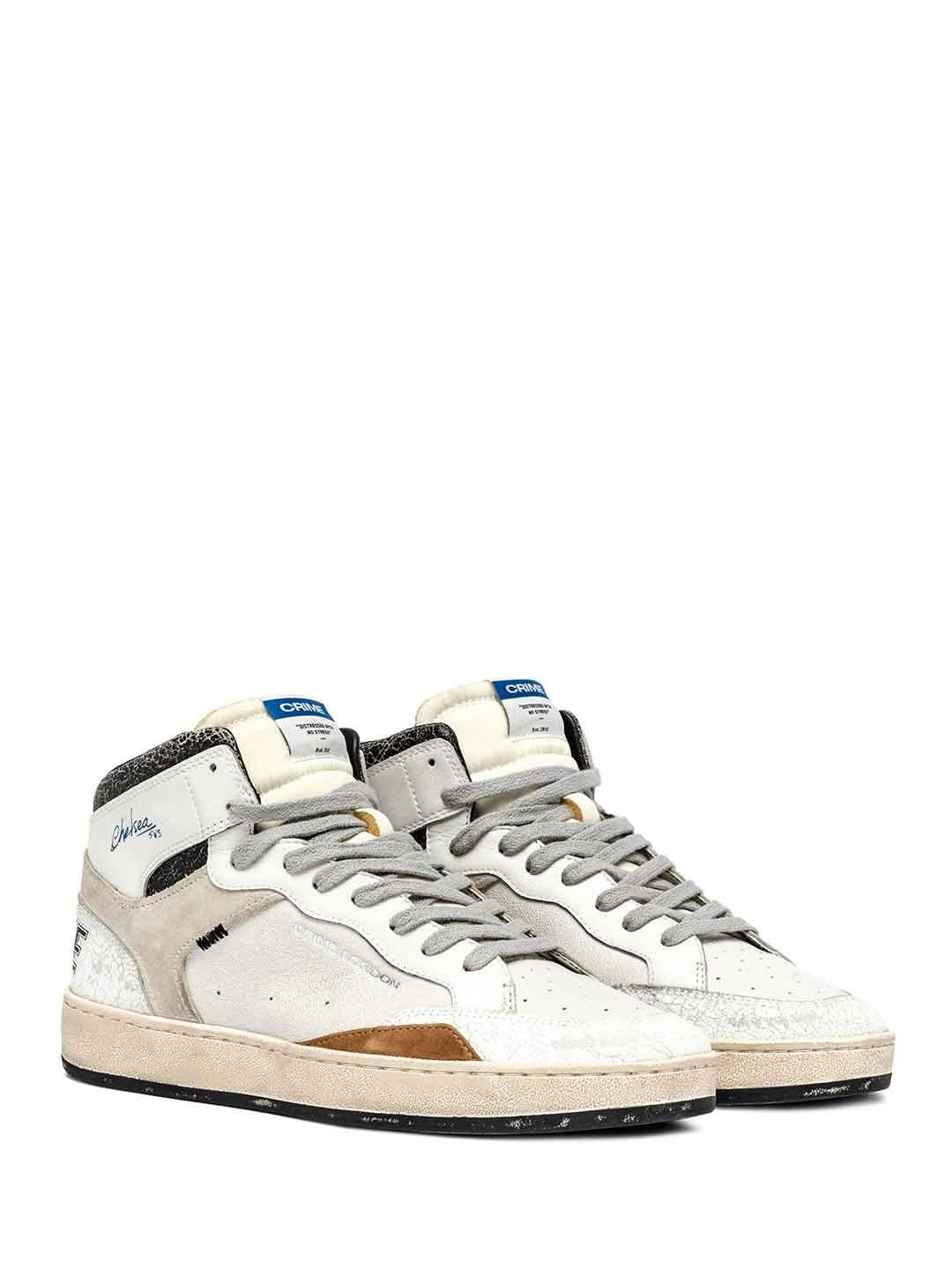 Crime Chelsea Mid sneakers bianco