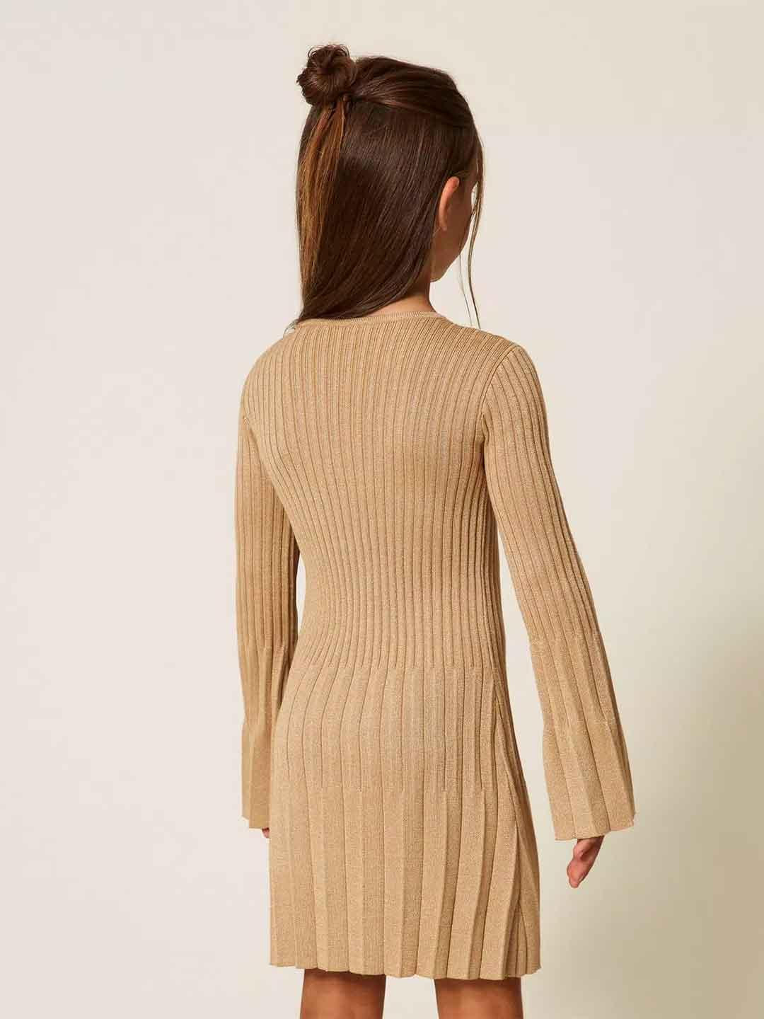 Twinset abito kids oro in lurex