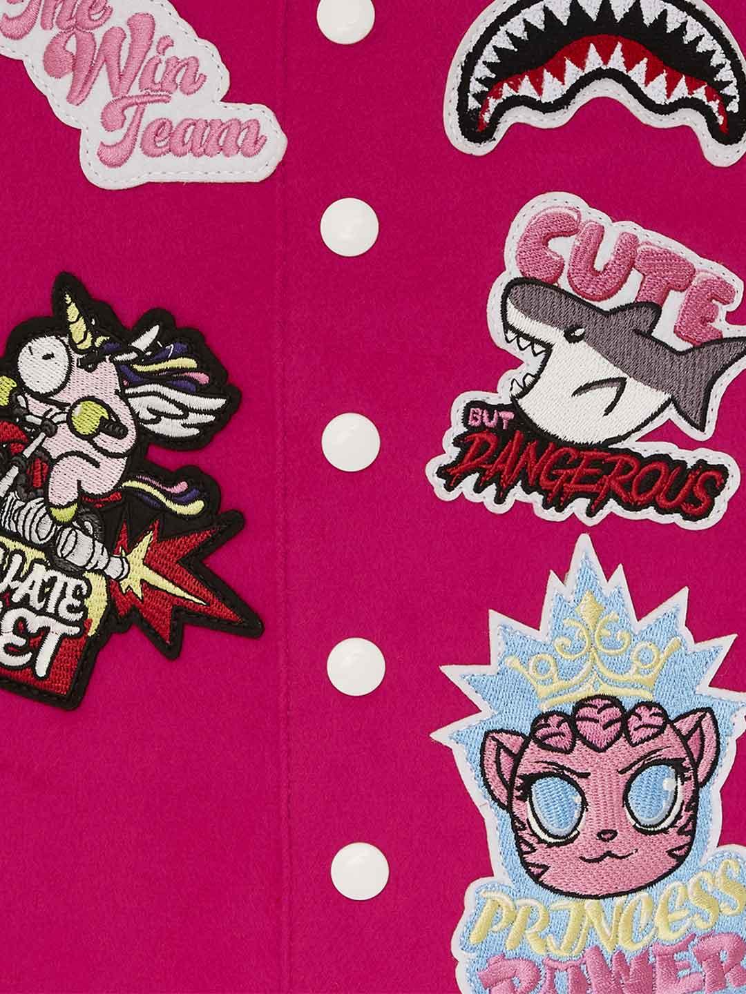 Sprayground Girl Varsity DLX zaino rosa con patch