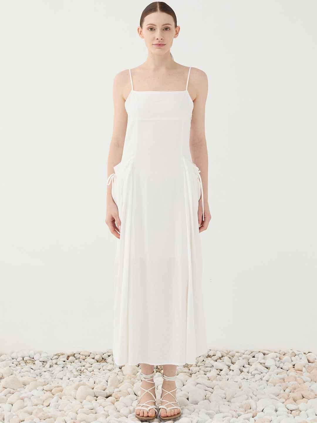 Eleh abito bianco lungo