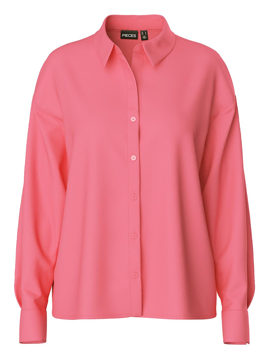 Pieces camicia fucsia basic