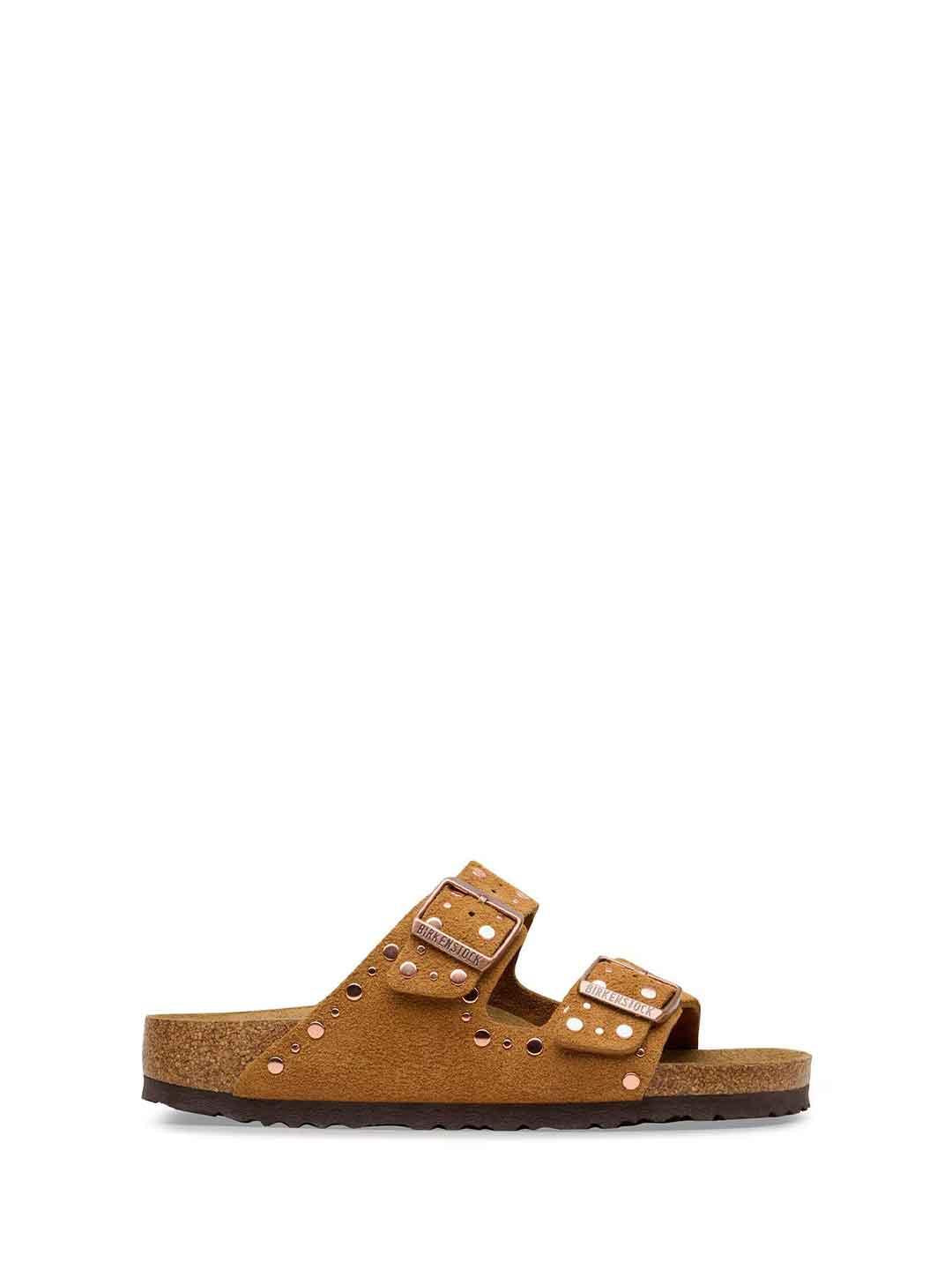 Birkenstock Arizona Rivet sandali cuoio con borchie