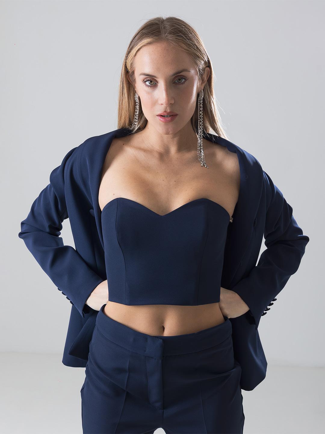 Silence giacca blu doppiopetto