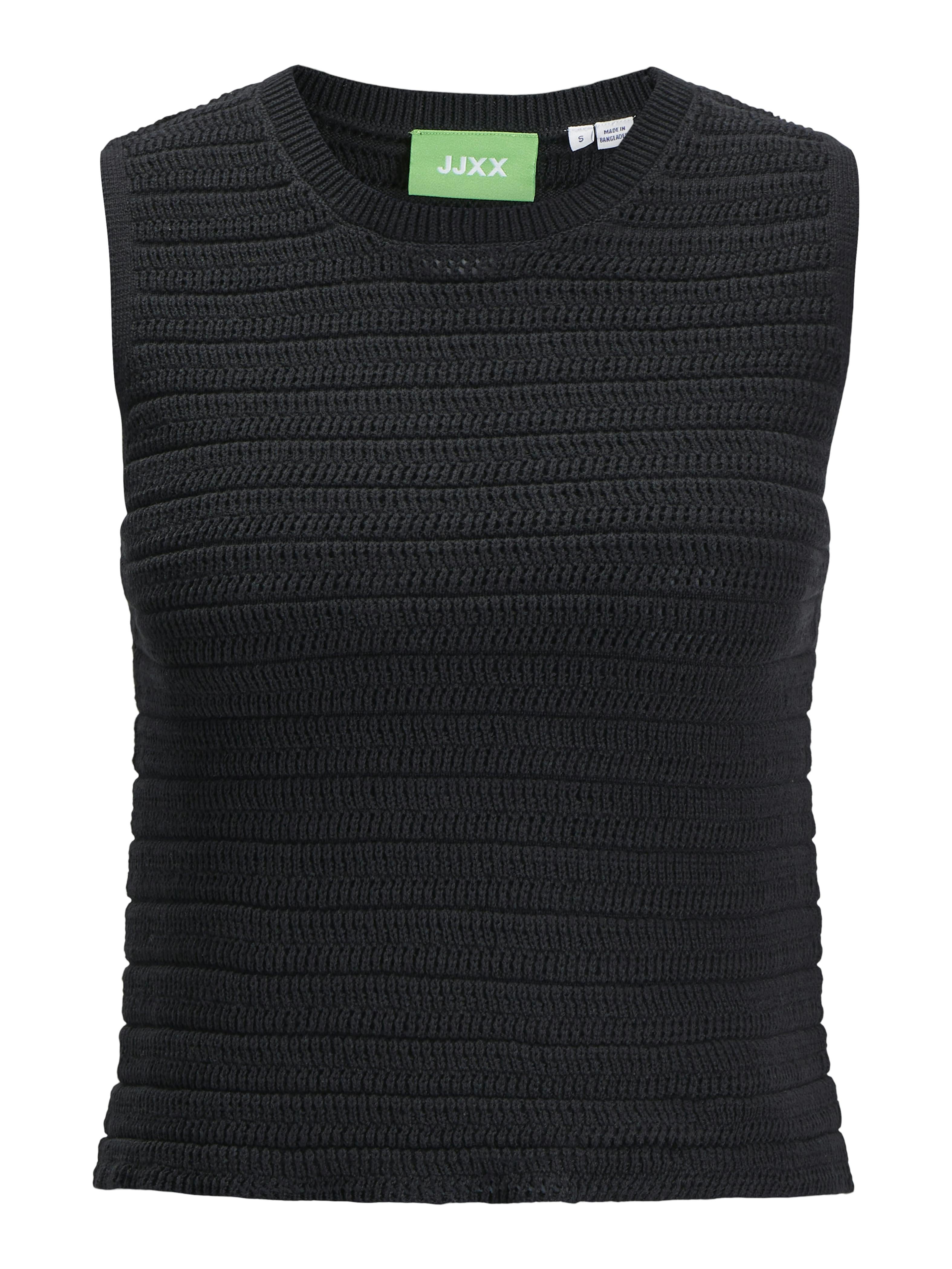 JJXX Zusanna top nero in crochet