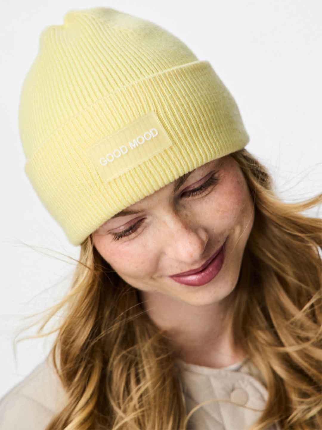 Pieces cappello giallo Good Mood