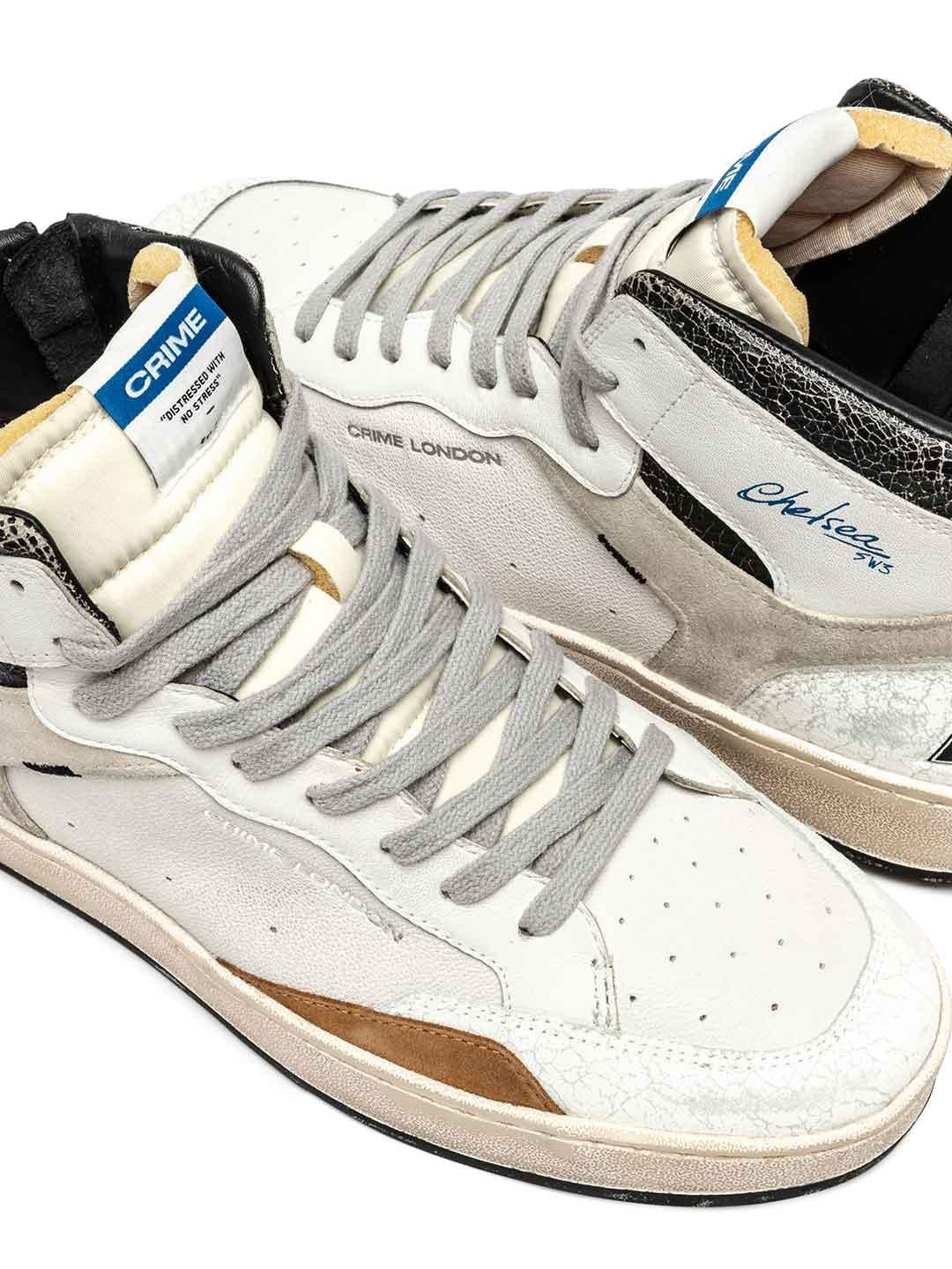 Crime Chelsea Mid sneakers bianco