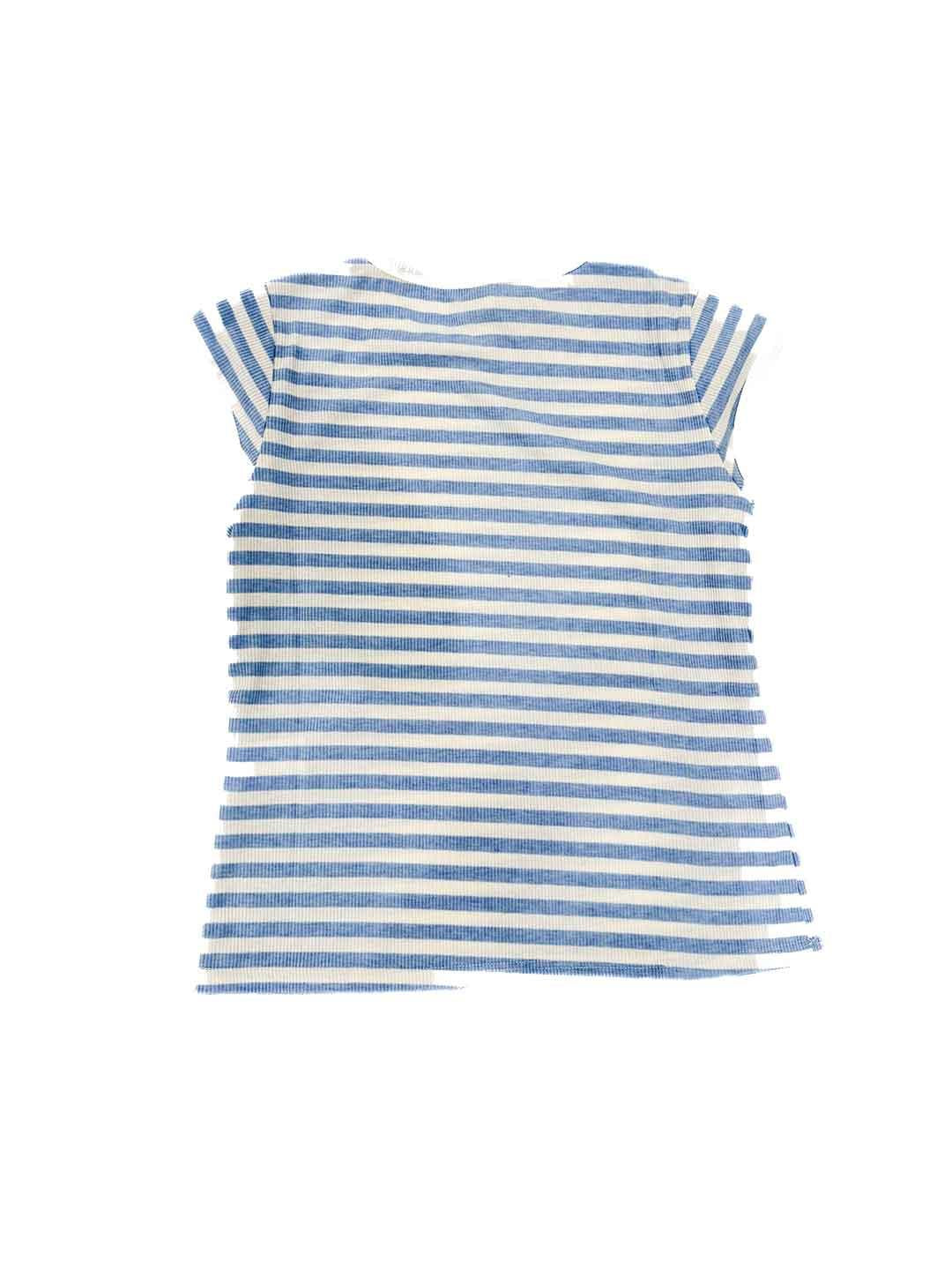 Tensione In t-shirt celeste a righe