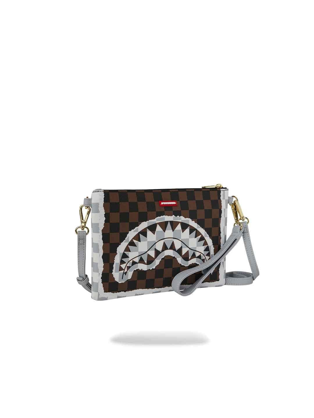 Sparyground pochette marrone e bianco