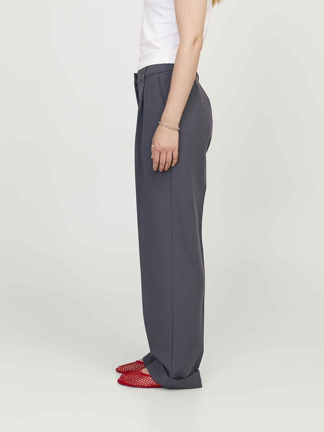 JJXX Mary pantalone grigio con risvolto