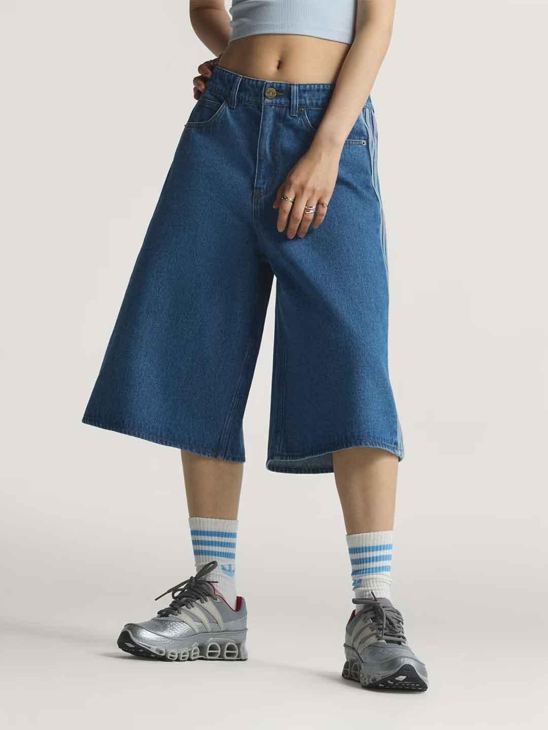 Adidas Firebird jeans bermuda over