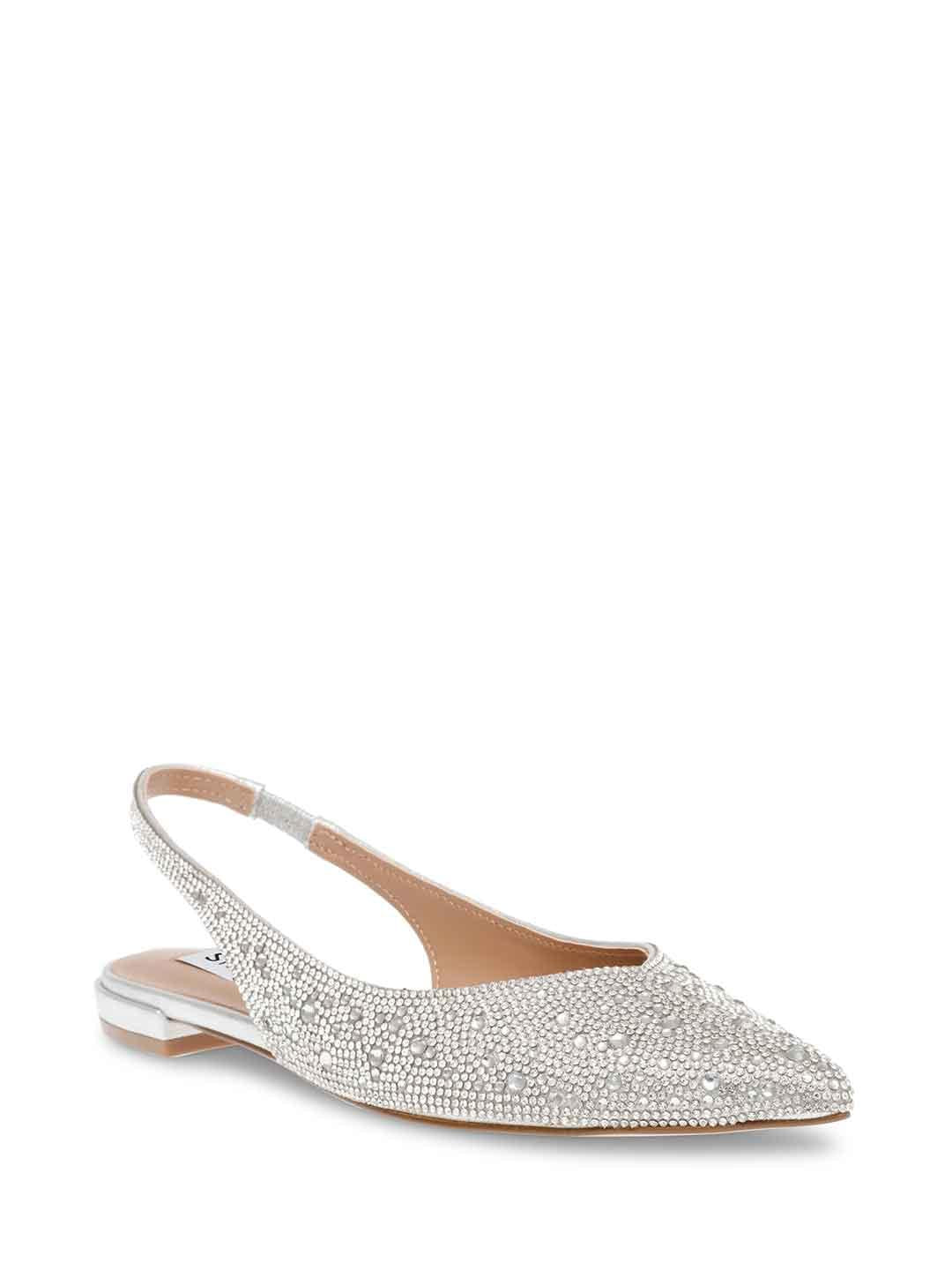 Steve Madden Care-R ballerina argento con strass