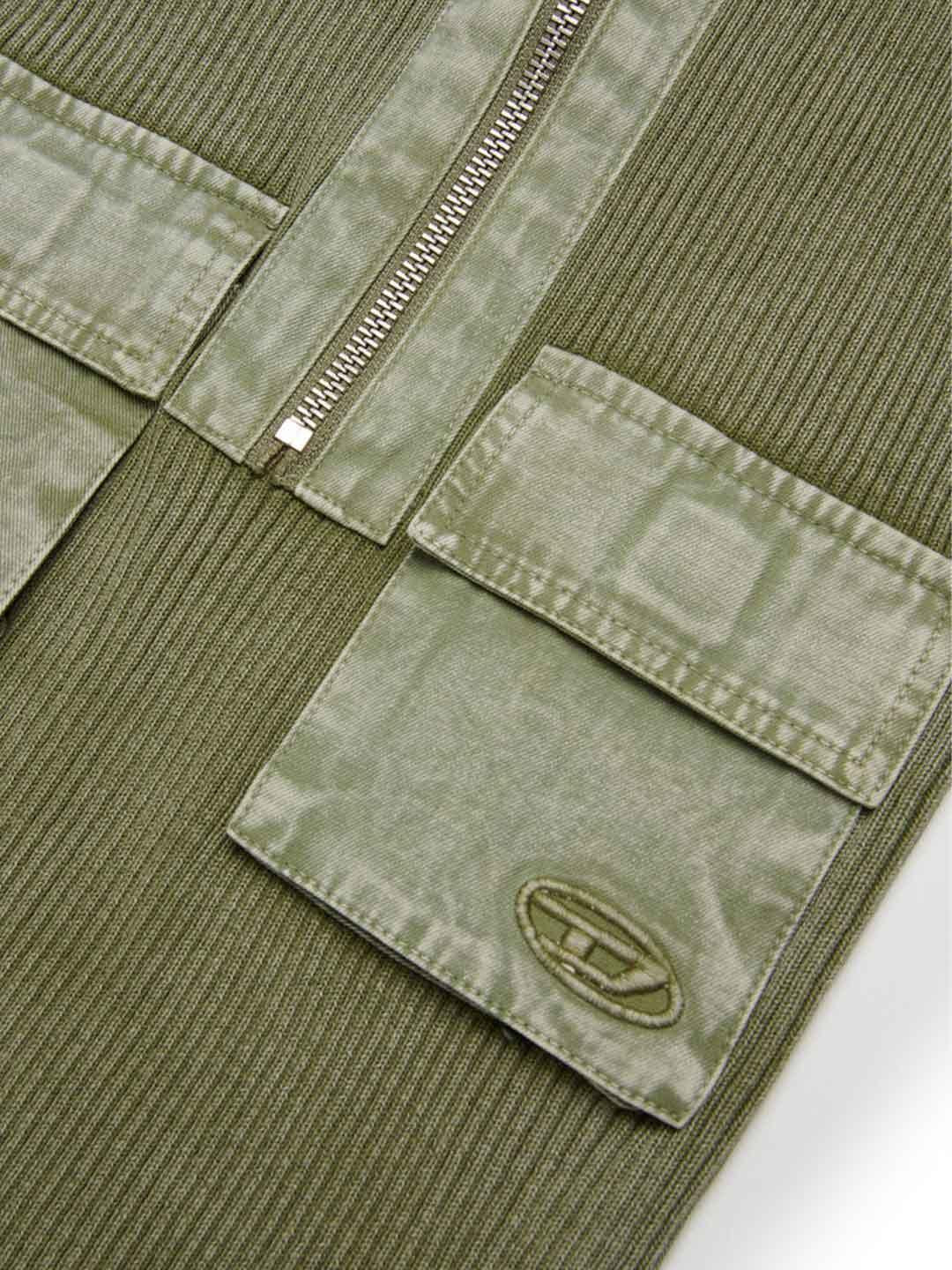 Diesel Dameryn abito verde lungo a coste