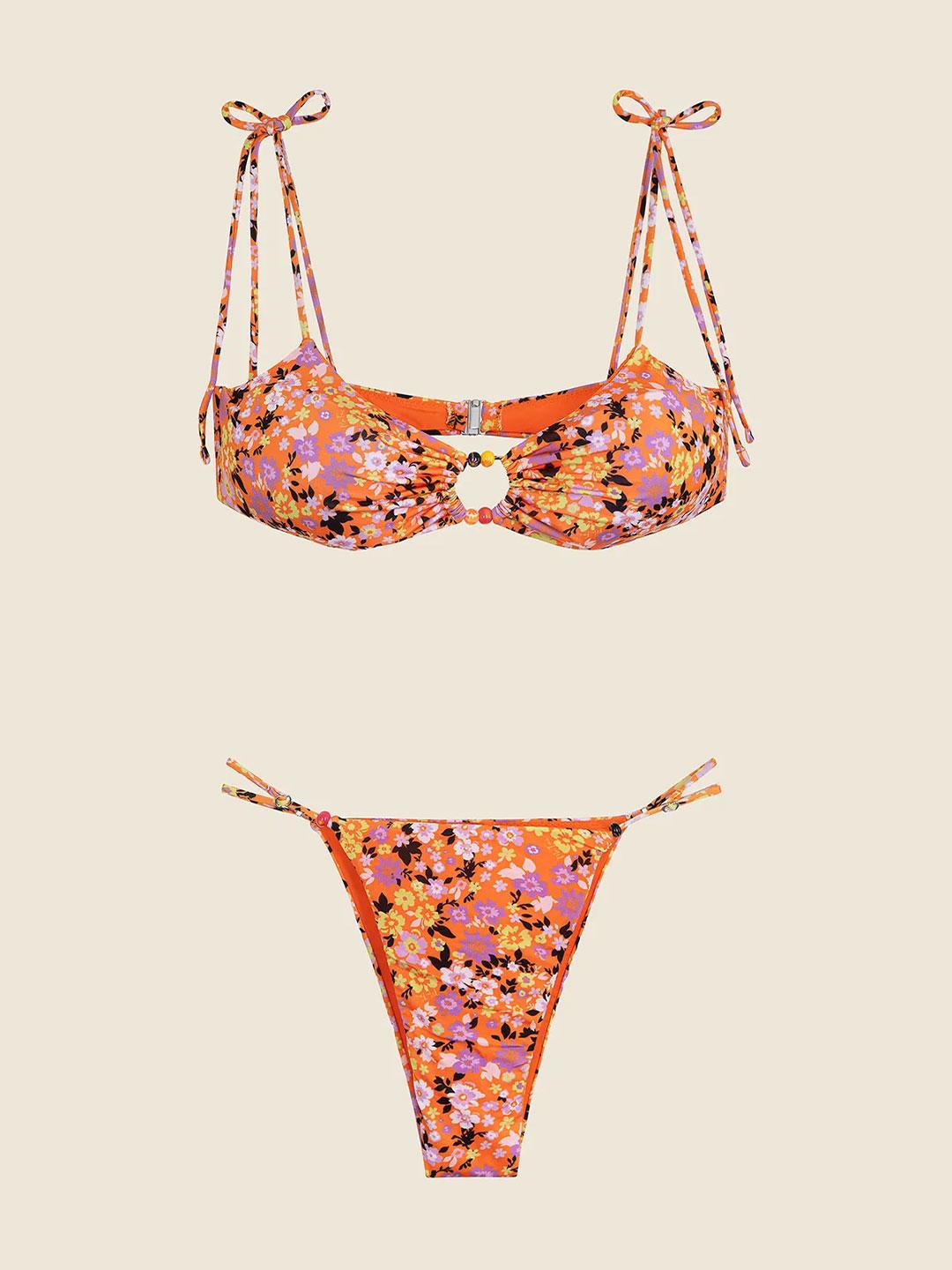 Me Fui costume arancio top con slip